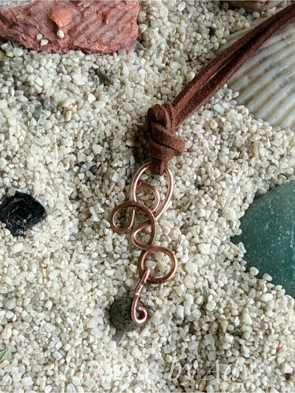 EARTHY AND ORGANIC + JASPER WITH BROWN SUEDE + RUSTIC COPPER + SHELL 🐚 Necklace
